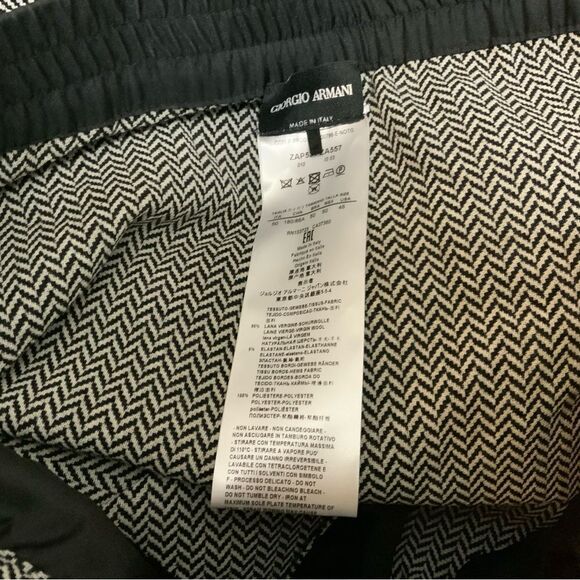 EUC Giorgio Armani Vintage Italy Chevron Wool Blend pants size 16 - Picture 8 of 8